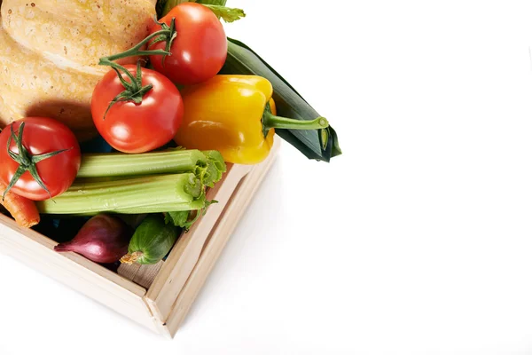 상자에서 신선한 야채 — 스톡 사진