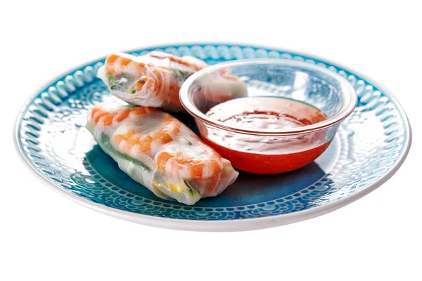 Spring rolls with shrimps — Stock Photo, Image
