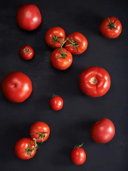 빨간 토마토입니다. 상위 뷰 — 스톡 사진