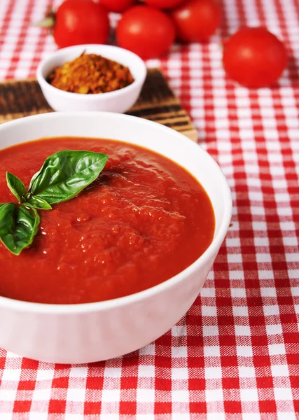 Krossad tomatsoppa — Stockfoto