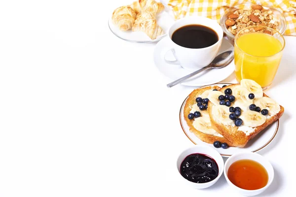 Café da manhã com torrada — Fotografia de Stock
