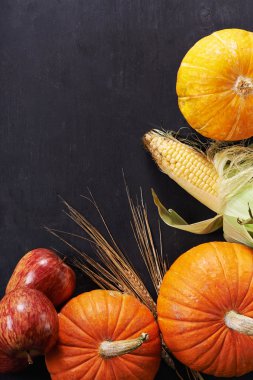 Sebze siyah arka plan üzerine