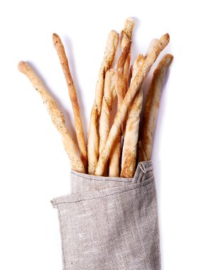 grisini. geleneksel İtalyan ekmeği