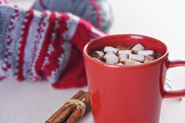 sıcak çikolata ile kupa