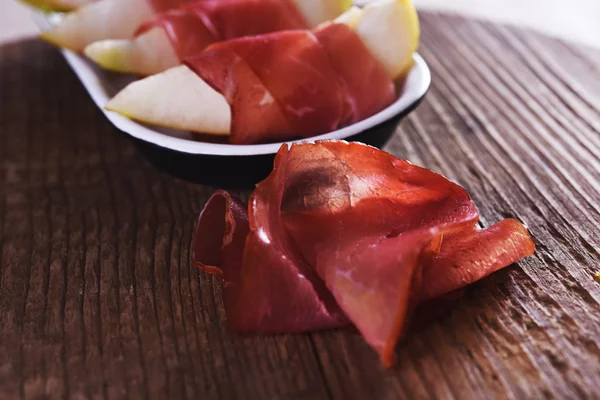 Prosciutto enrugado — Fotografia de Stock