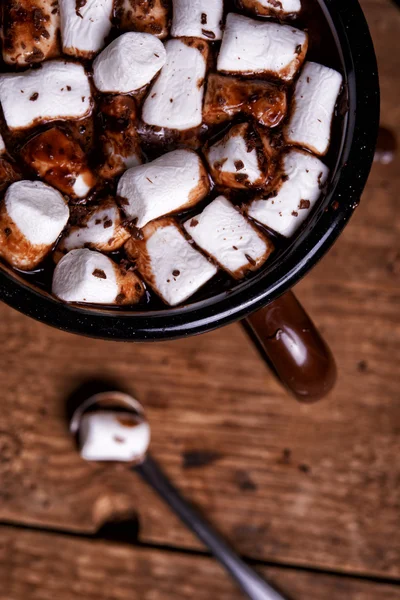 Kopje warme chocolademelk — Stockfoto