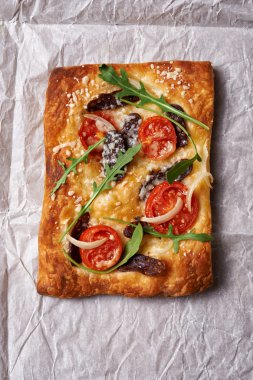 Mini pasta Domates ve salam