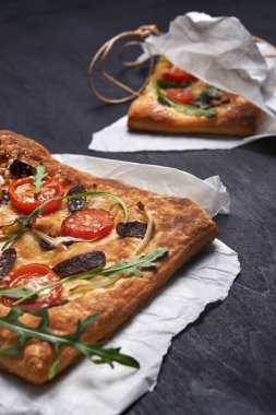 Mini pasta Domates ve salam