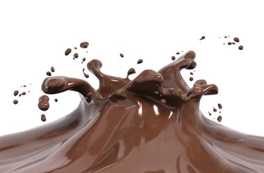 Splash çikolata 3d render