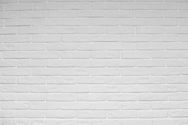 Uma parede de tijolo branco fundo abstrato ou textura, novo e limpo. para fundo padrão. quadro panorâmico amplo. — Fotografia de Stock