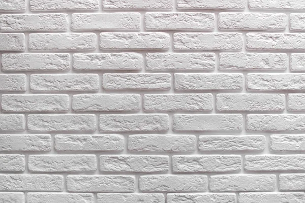 Fundo da parede de tijolo branco. tijolo decorativo para decoração de interiores. — Fotografia de Stock
