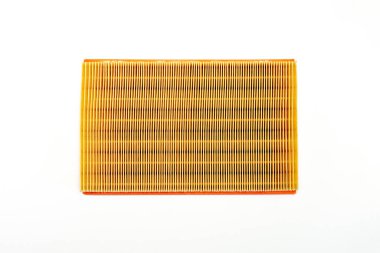 Dikdörtgen araba hava filtresi. Beyaz bir arkaplanda izole edilmiş.