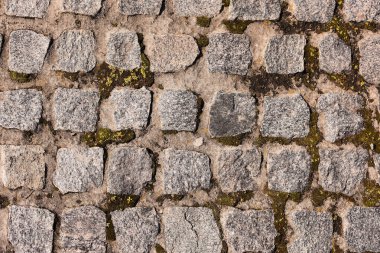 Taş yol dokusu. Arkaplan taşı düzeni. 