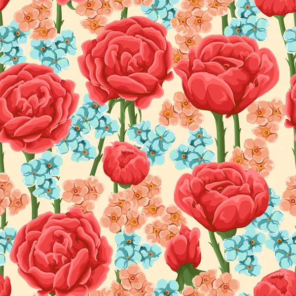 Floral naadloze pattrn — Stockvector