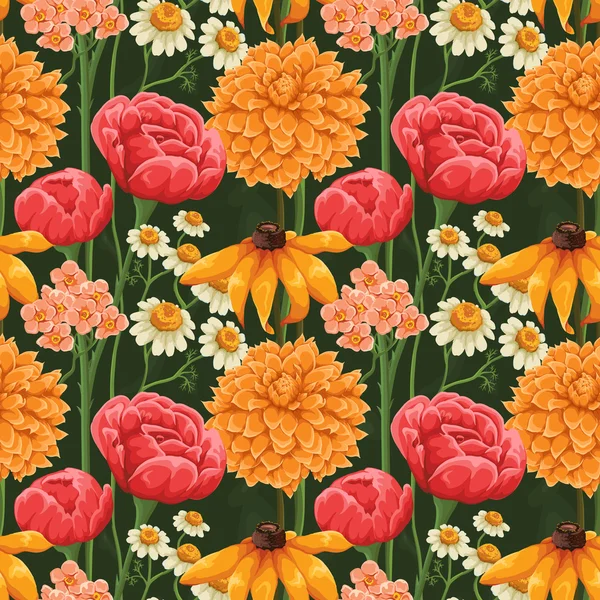 Floral seamless patterns — Stock Vector