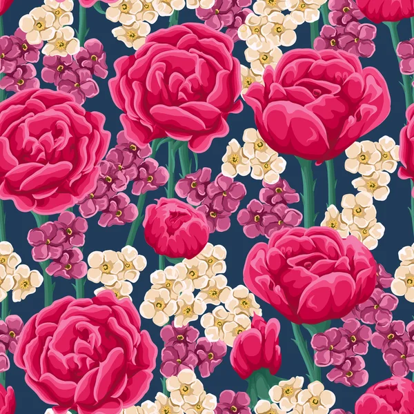 Floral seamless pattern — Stock Vector