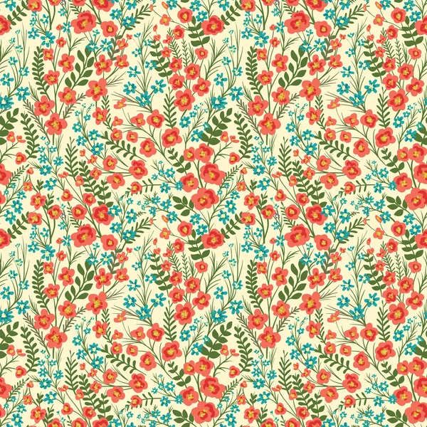 Bloemen naadloos patroon — Stockvector