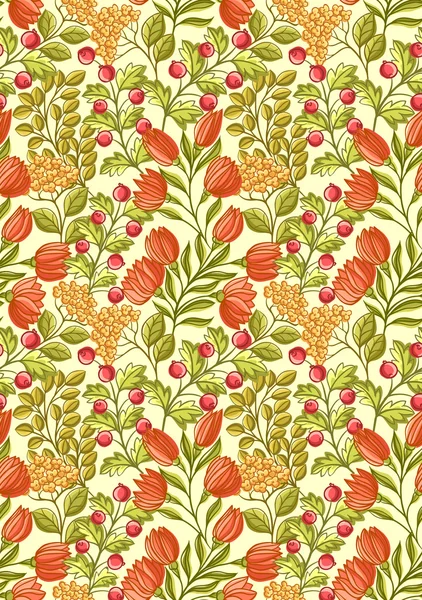 Bloemen naadloos patroon — Stockvector