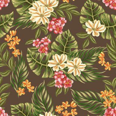 suluboya tarzında çiçekler