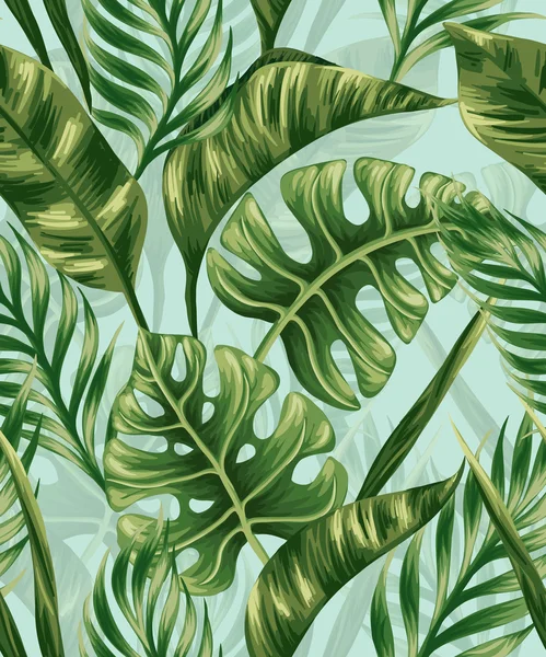 Folhas de palma tropicais —  Vetores de Stock