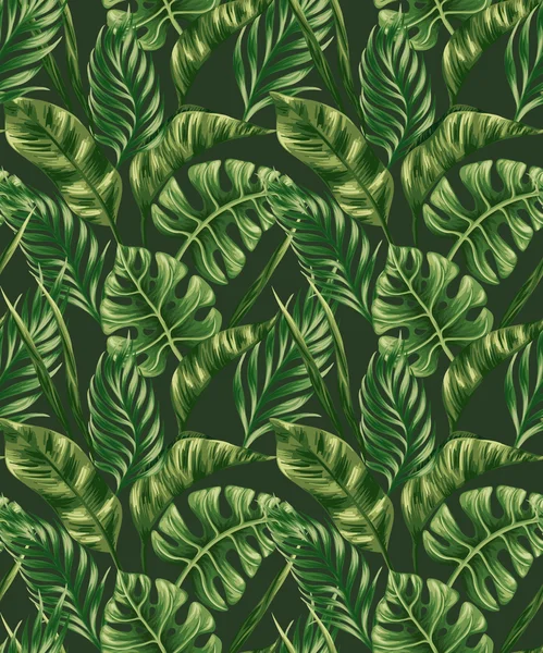 Tropische palmbladeren — Stockvector