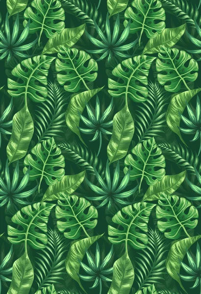 Tropische Palmenblätter — Stockvektor