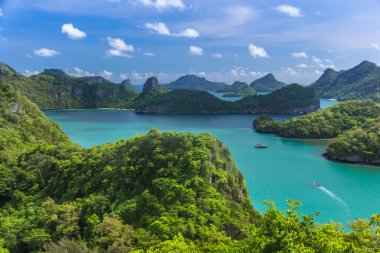 Kuş bakışı deniz Tayland Mu Ko Ang Thong Adası Ulusal P