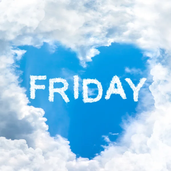 Cuma saat tatil kavramı için mutlu