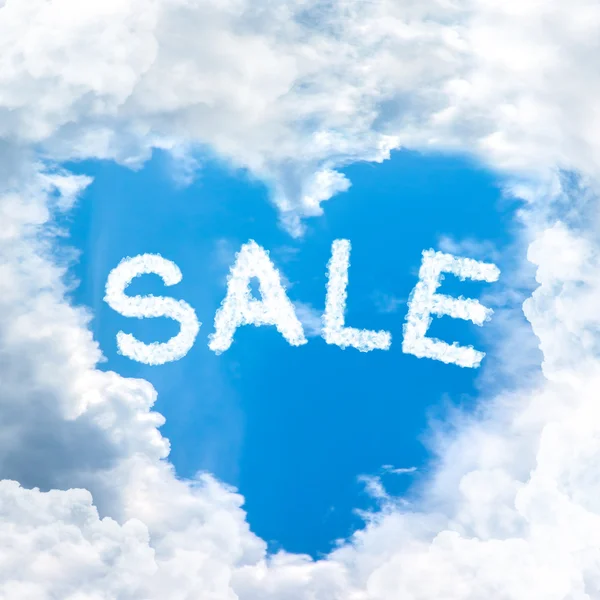 sale discount concept tell by shy cloud nature