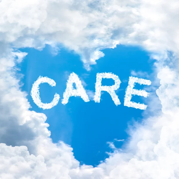 Care concept tell by shy cloud nature — Stock Photo, Image