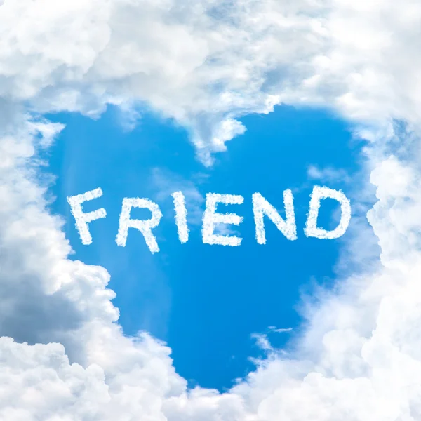 Αγάπη φίλος έννοια πείτε εκ φύσεως ντροπαλός σύννεφο — Φωτογραφία Αρχείου
