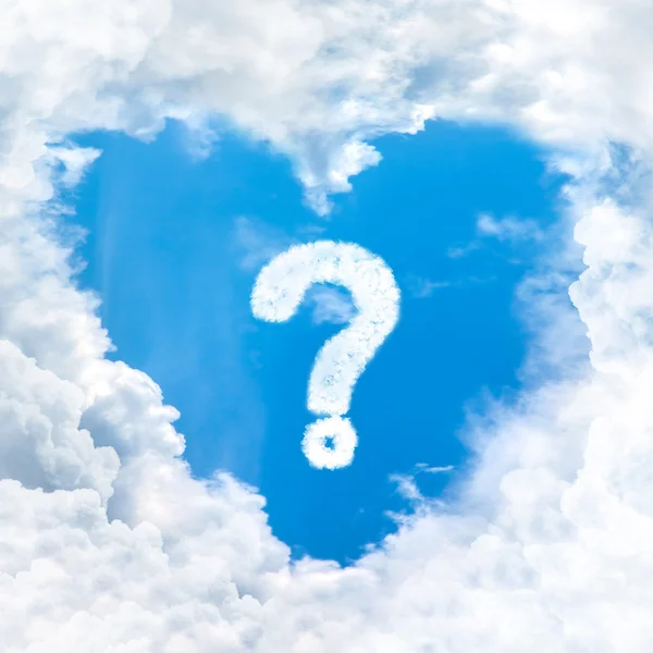 soru işareti işareti mavi gökyüzü