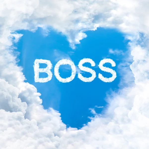 Love boss word on blue sky — Stock Photo, Image