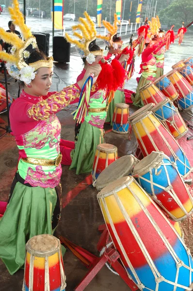 Danza di Rampak Kendang — Foto Stock