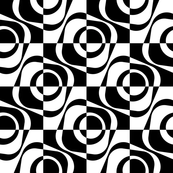 Sömlös Square och cirkel mönster — Stock vektor