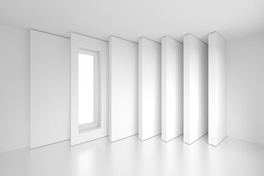 3D Beyaz Modern arka plan