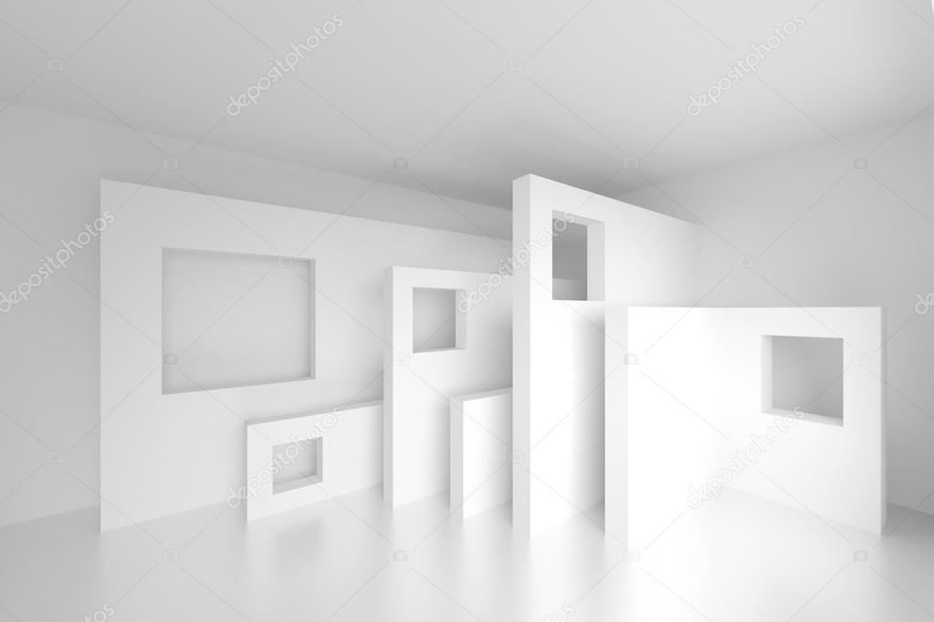 3d White Modern Background