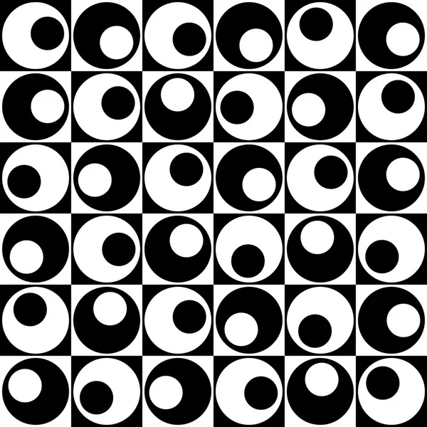 Naadloze cirkel en vierkant patroon — Stockvector