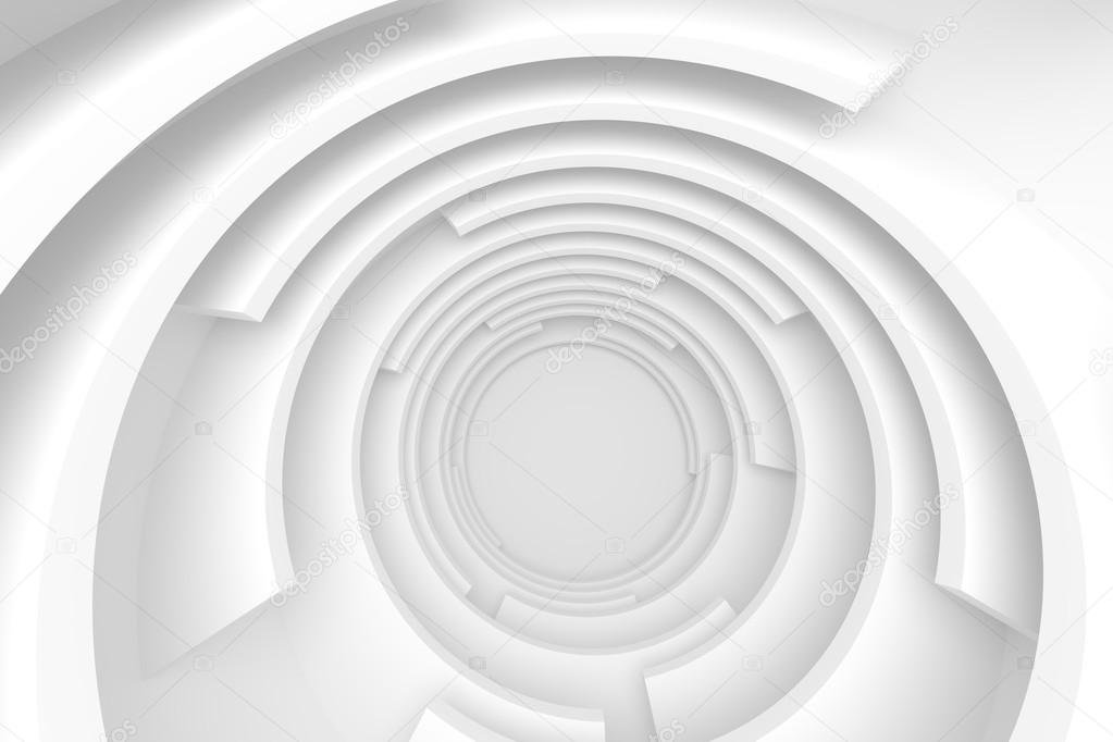 White Abstract Tunnel