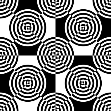 Kesintisiz Daire ve üçgen desen