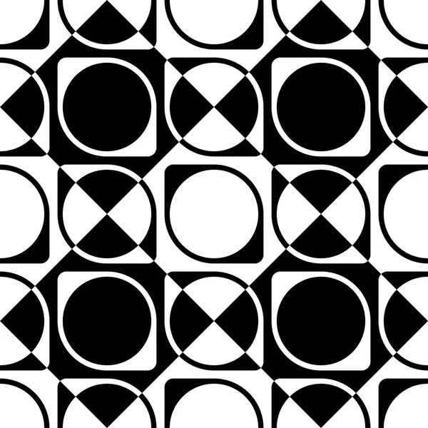 Naadloze vierkant, driehoek en cirkel patroon — Stockvector