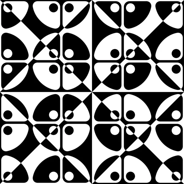 シームレスな円、正方形と三角形のパターン — ストックベクタ