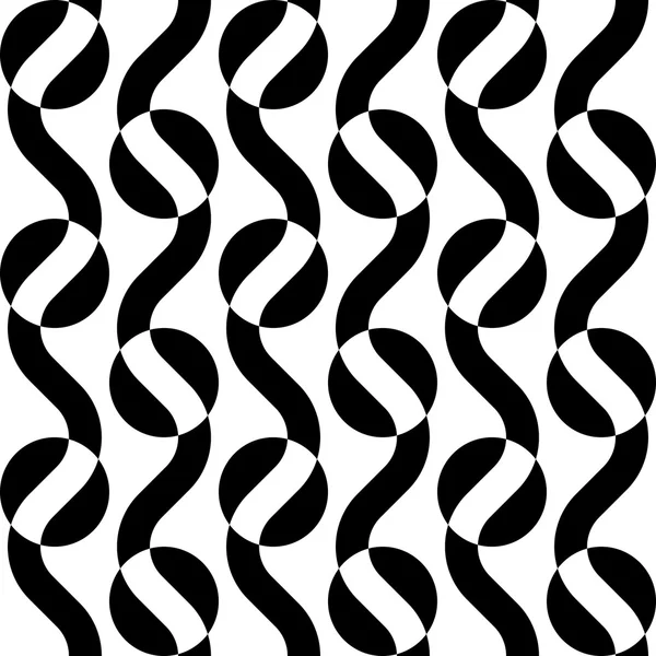 Seamless Wave and Stripe Pattern — Stock Vector