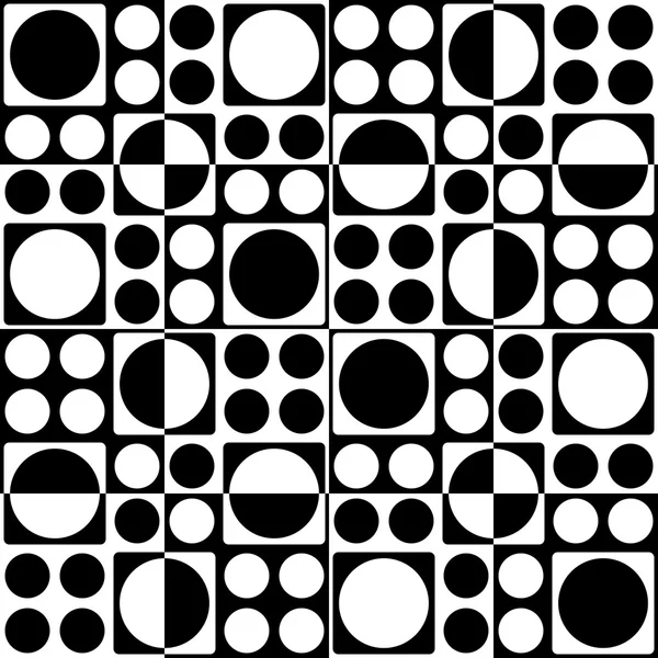 Seamless Square and Circle Pattern — Stock Vector