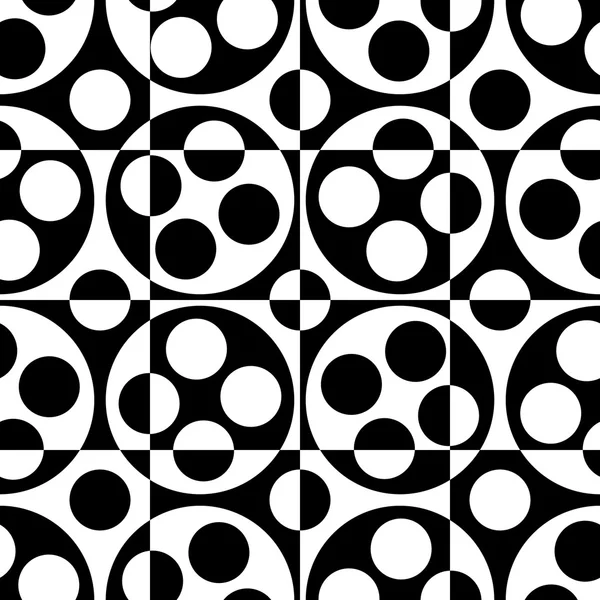Seamless Square and Circle Pattern — Stock Vector