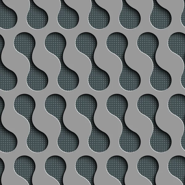 シームレスな曲面形状パターン — ストックベクタ
