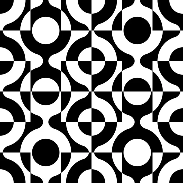 Sömlös böjd form mönster — Stock vektor