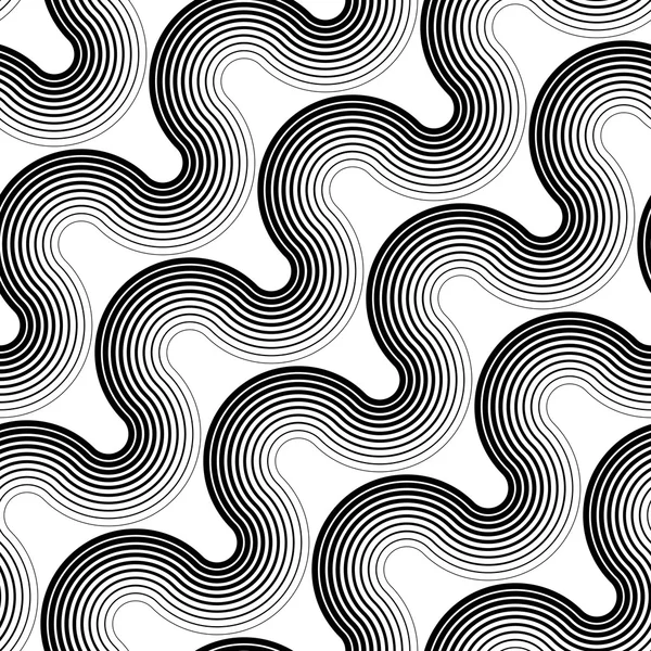 无缝波和条纹图案 — 图库矢量图片