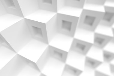 3D beyaz küpleri arka plan