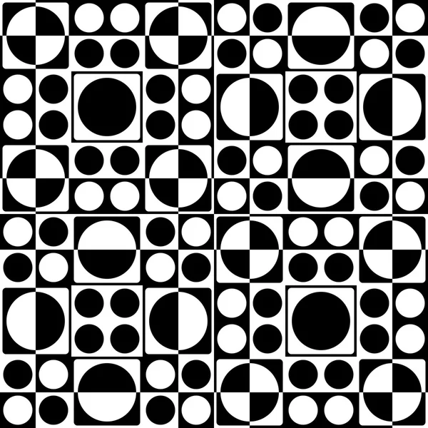 Seamless Square and Circle Pattern — Stock Vector